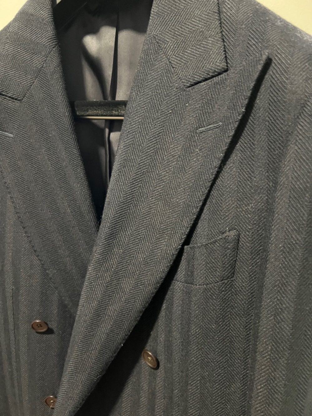 Suitsupply Navy Double-Breasted Wool Blazer - Picture 2 of 5